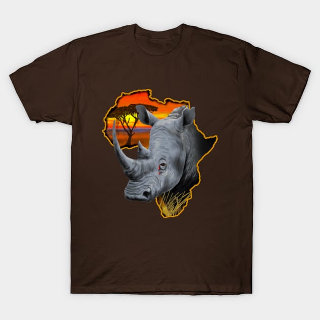 Rhino Tears T-Shirt by StephenBibbArt